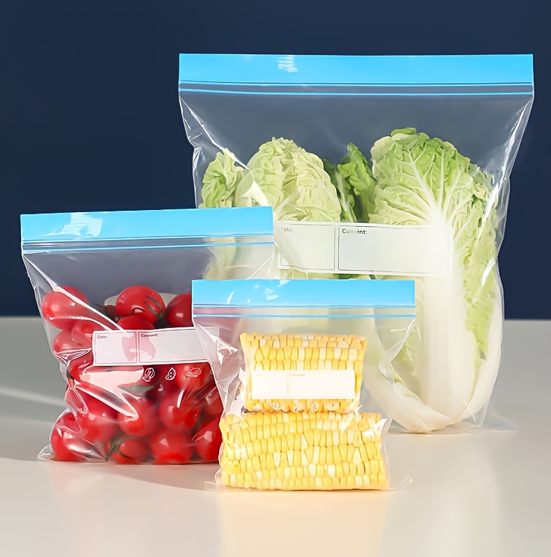 15 25 30 70pcs storage bags zipper freshness bags food classification storage bags food preservation seal bags for fruits   vegetables and meat kitchen organizer and storage kitchen accessories details 4