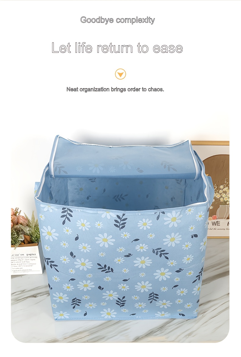 extra large folding storage bag for clothes quilts more waterproof multi purpose organizer with zipper for dorms moving luggage utility hooks details 16