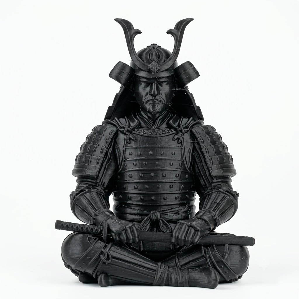 TEMU 3d Printed Japanese Statue, Sitting Figurine For Desktop, Miniature Model, Desk Decoration, Indoor Bookshelf Display Ornament