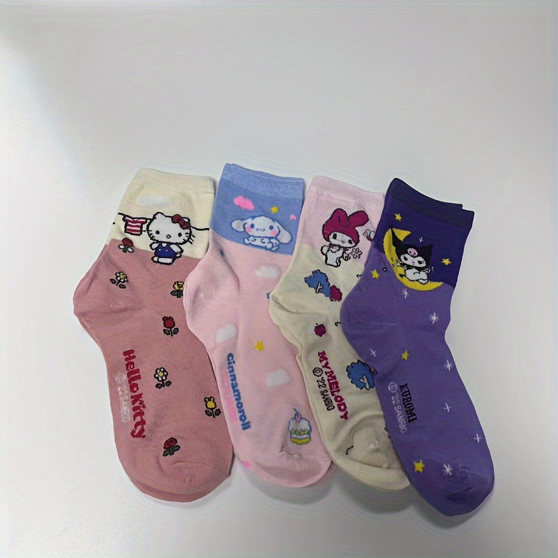 Sanrio Hello Kitty Socks Women Summer Autumn Boat Socks Non-slip
