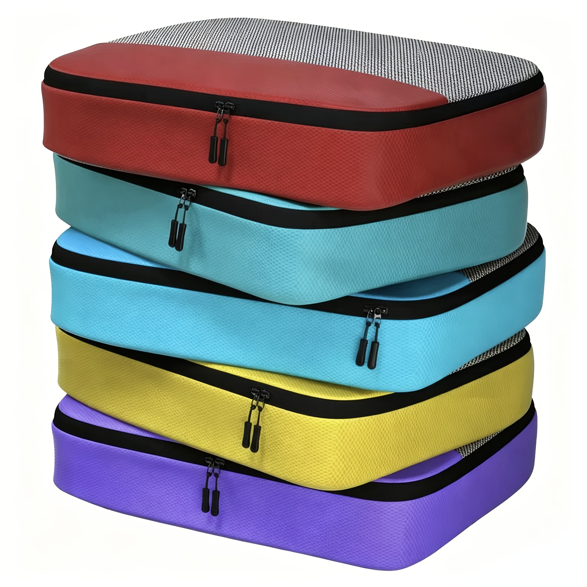 5pcs Set Of S, M, L Colored Storage Bags, In 3 Sizes