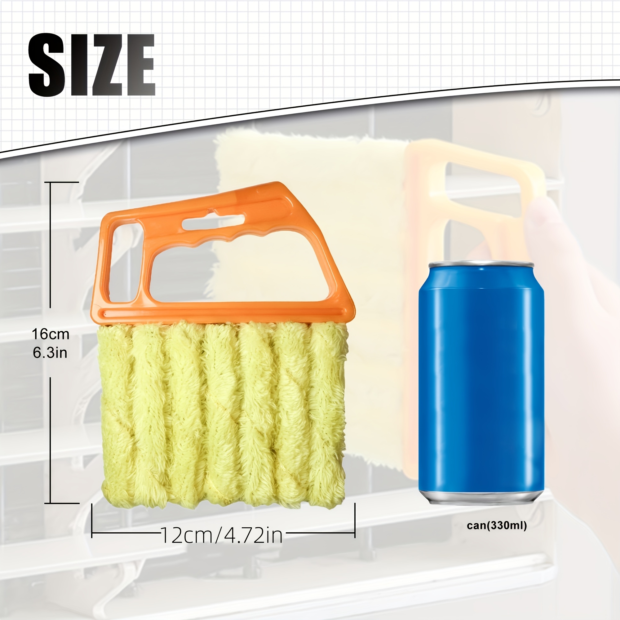 Microfiber Cleaning Brush with Soft Plush Bristles, Multi-Functional