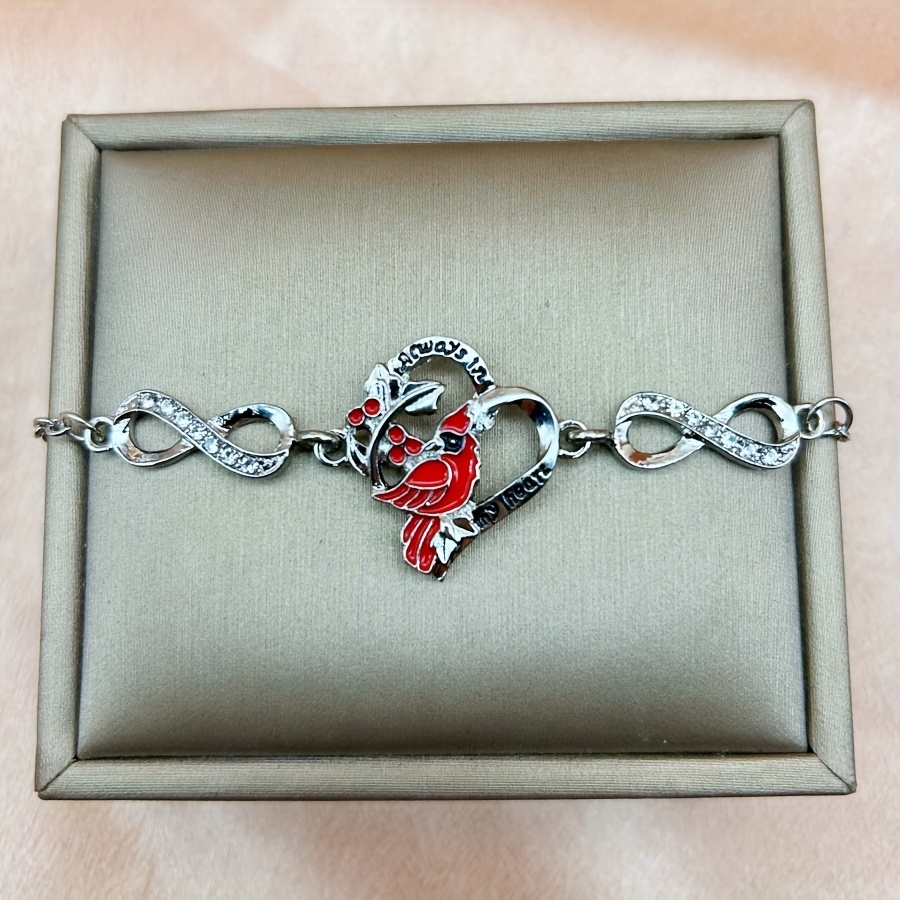 TEMU 1pc Fashion Bracelet, Heart Bracelet, Bird Bracelet, Bird Bracelet, Cute Bracelet, Bracelet, Fashion Jewelry, Exquisite Jewelry, Elegant Gift,