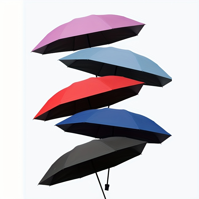 Egular Tri Fold Folding Sun Umbrella Thickened Windproof