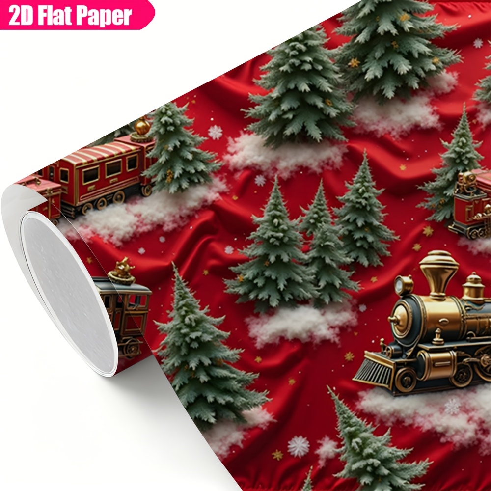TEMU Rouleau de de rouleau pour emballage cadeau, anniversaire, mariage, album de scrapbooking, fête des mères, fête des pères, Noël, Halloween,