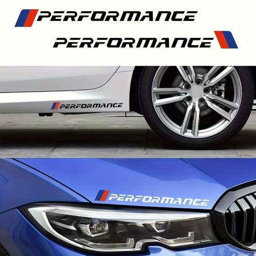 BMW M Performance Style Car Sticker – 1pc Nameplate Decal – Unbranded