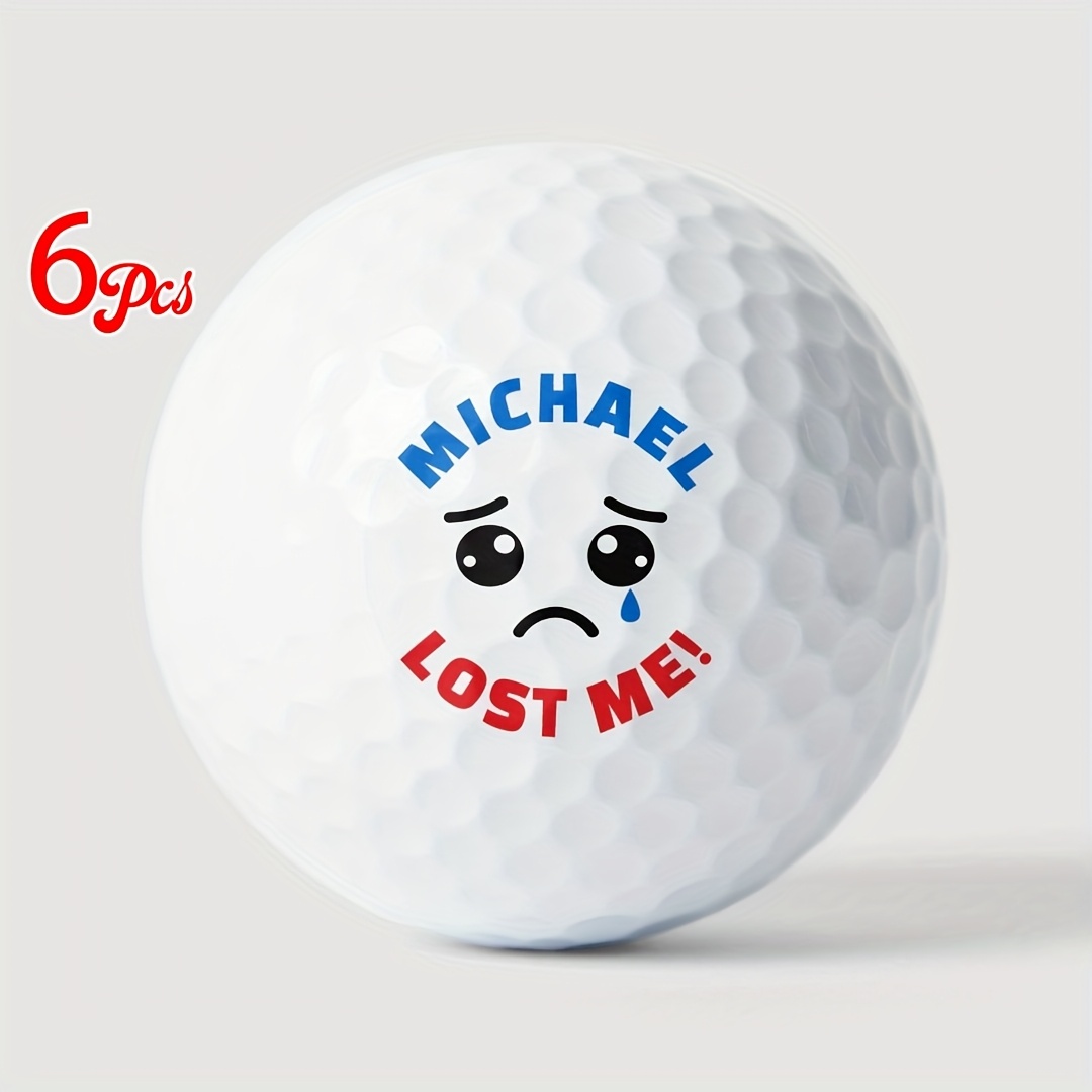 TEMU 3/6/12 Custom Name Golf Balls - Personalized " Find Me!" , Enhances Distance And Accuracy, Durable White Golf Balls - Perfect Gift For Golf