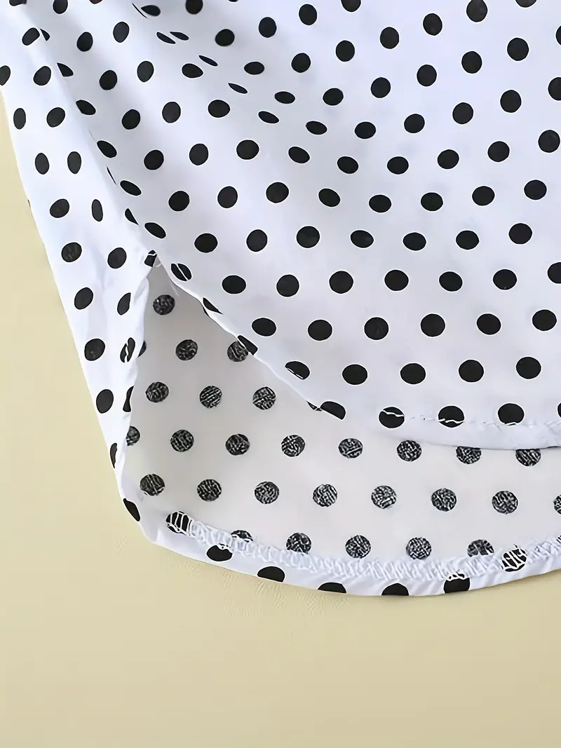 Polka Dot Print Mini Skirt Casual Elastic Waist Skirt Spring - Temu