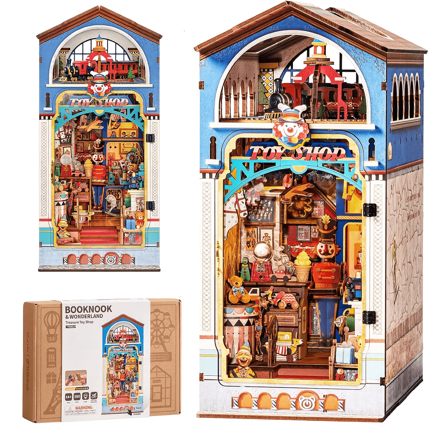Image of Robotime 3d Puzzles, Treasure Toy Nook Kit With Led Light, Decor Gift, Bookshelf Decoration, Christmas And Halloween Gifts-tgb23