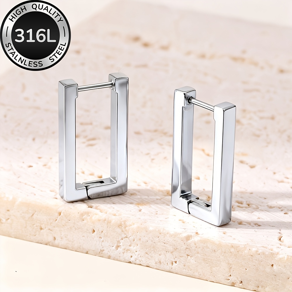 High-quality Hypoallergenic Stainless Steel Earrings, Fade-resistant, Simple And Elegant, Fashionable Women's Earrings For Daily Wear Or Parties, Women's Jewelry, Exquisite Gift For Women