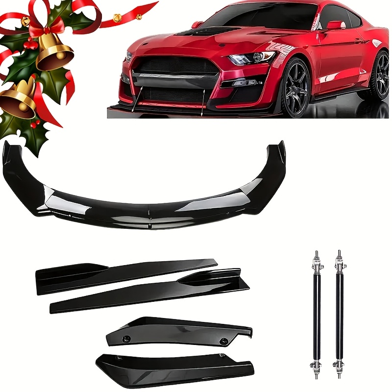 

Adjustable Universal Car Front Bumper Lip Diffuser Body Kits +car Side Skirt Extension Rocker Panel Body Kit+ Car Rear Bumper Lip Compatible Most Vehicle