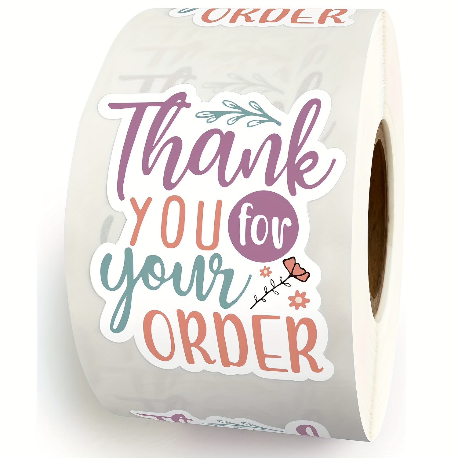 

500-piece Thank You For Your Order Stickers, Mixed Color Paper Gift Wrap Tags For Small Business, Handmade Labels For Baking Packaging, Envelope Sealing, Boutique Packing Bags.