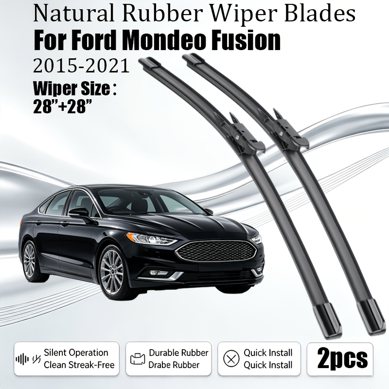 TEMU Комплект склоочисників 2 шт. для Ford Fusion 2015-2021, розмір: 28'' X 28'', замінні автомобільні склоочисники, високопродуктивні та міцні