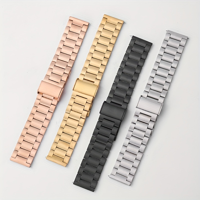 

Bracelet montre en inoxydable double , 20mm/22mm, Samsung 7/6/5/44mm/40mm/3/45mm/41mm S3 , Huawei GT4 3/2/2e, Non étanche, , Boucle à basculement