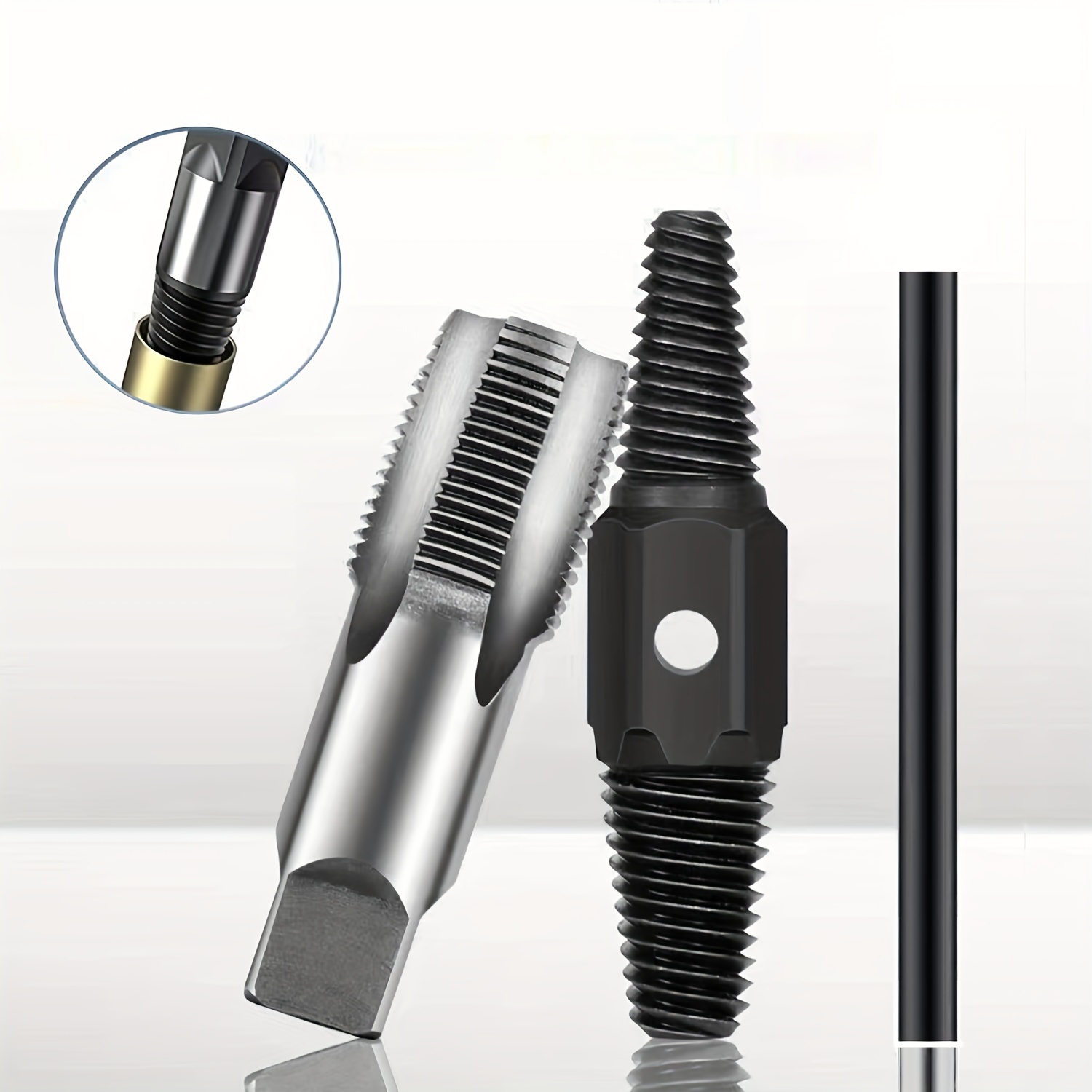 1 Set Water Pipe Extractor Thread Repair Tool 5.08cm 7.62 10.16cm NPT Taps Set Water Pipe Valve Repair Kit Remover For