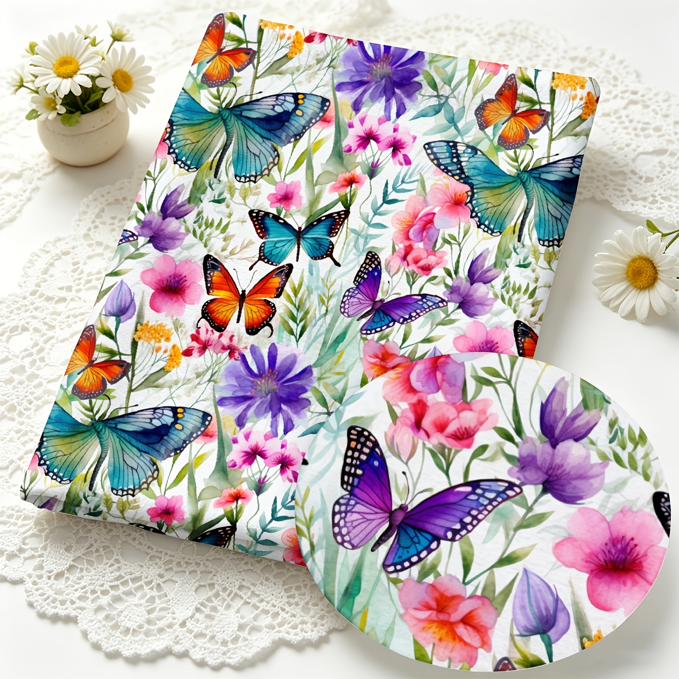 TEMU 1pc Floral Pattern Fabric, Multiple Sizes Available, Soft And Comfortable Fabric, Diy All-polyester Handmade Fabric, Suitable For , Diy Crafts,