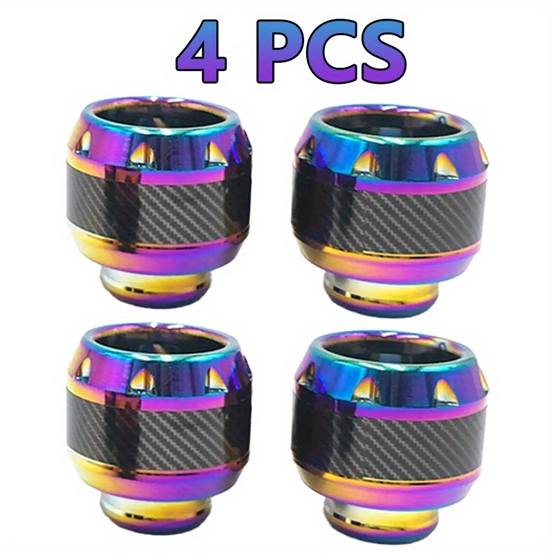 TEMU 4pcs Aluminum Alloy Motorcycle Crash Bars/fork Protectors, Carbon Fiber Pattern, Lightweight Design, Suitable For Dirt Bikes/scooters -