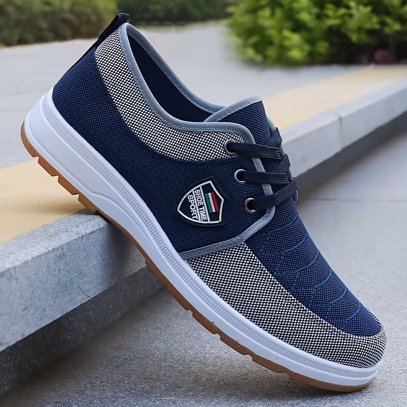 mens solid color solid sneakers lightweight low top lace up sneakers suitable for training outdoor daily wear cushioned sole breathable fabric upper casual sneakers no Product details 9