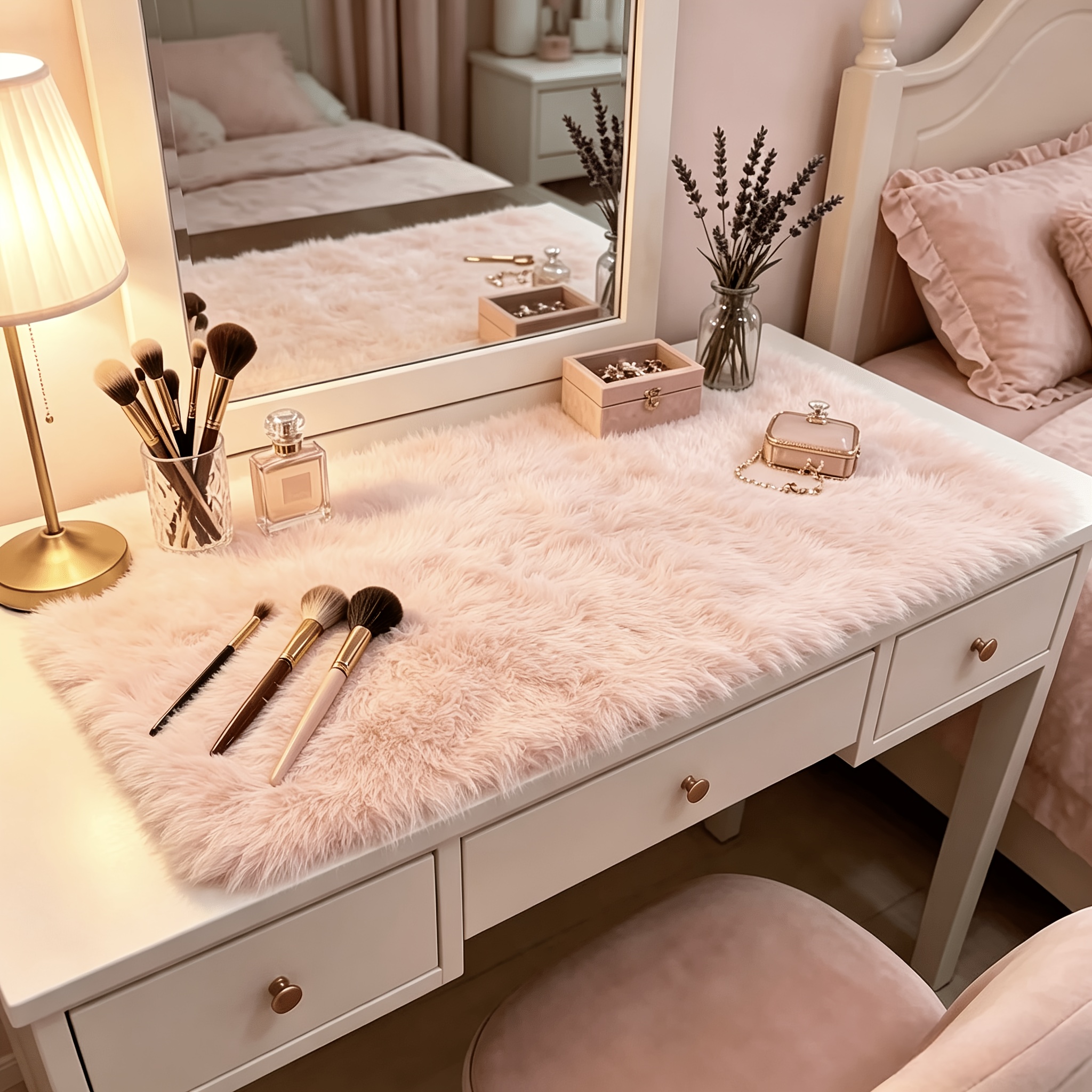 TEMU Tapis de sol en peluche de couleur unie, tapis de décoration d'intérieur, style nordique luxueux pour salon, chambre ou table basse, ajoute