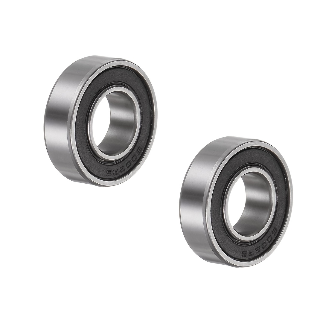 TEMU Pack Of 2 High-quality 6002-2rs Ball Bearings, Featuring Double Seals And Dimensions Of 15mm X 32mm X 9mm, Designed For Deep Applications