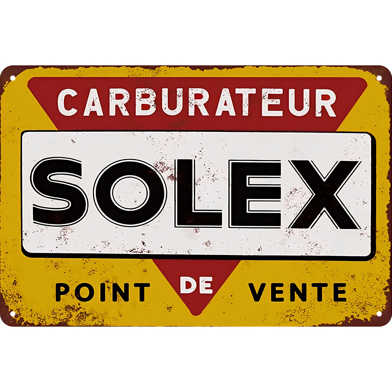 

Room Decor 1pc Solex Vintage Metal Aluminum Sign, 7.8 X 11.8 Inches, Classic Carburetor Point De Vente Decor For Garage, Bar, Man Cave, Home Wall Display