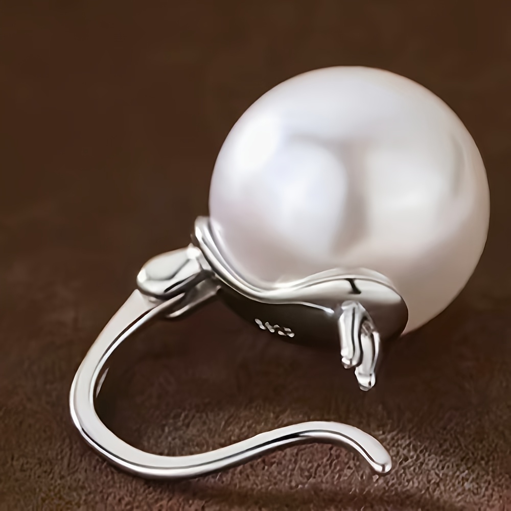

925 Sterling Silver Anti Allergy Earrings, Pearl Pendant Earrings, Simple And Elegant Style, Banquet Earrings