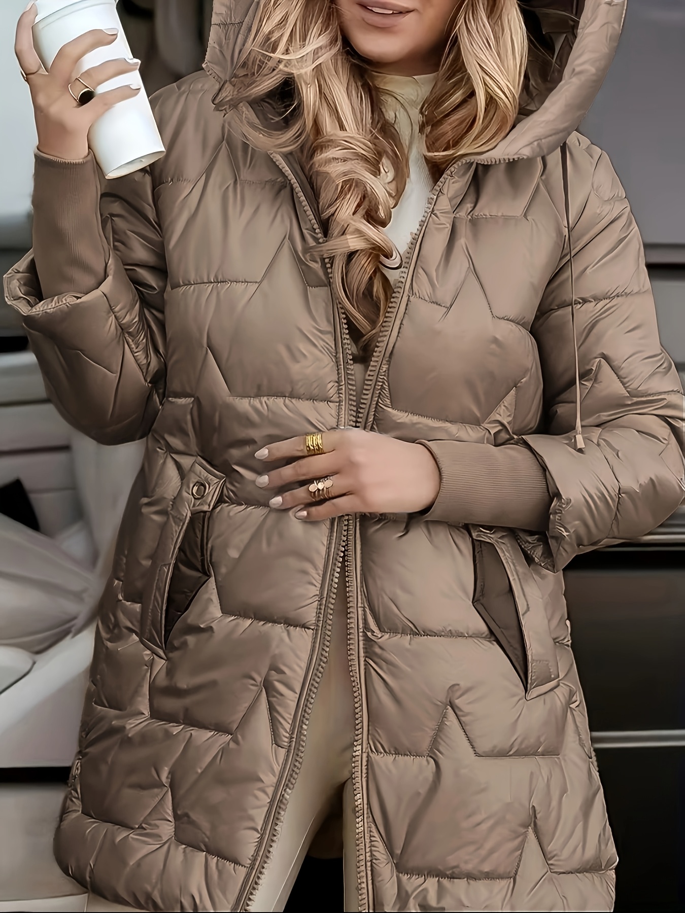 damska kurtka casual w rozmiarze plus, regular fit
