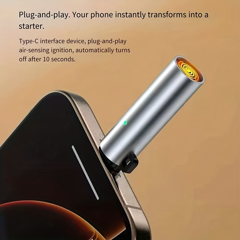 TEMU Yixingjia Handy Car Lighter, -c Lighter - Constructed From Aluminum Alloy, No Battery Needed - Ideal For Everyday Use, Travel, And Airplane Carry-on