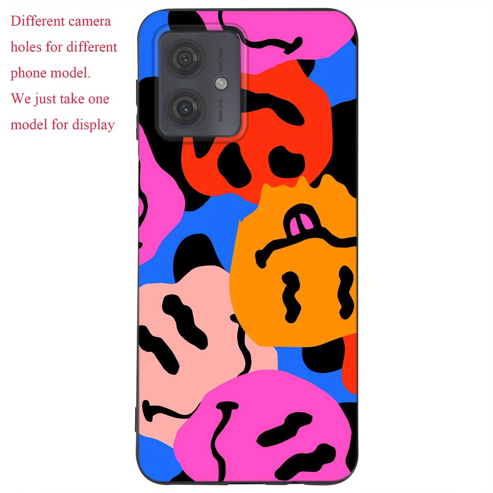 

Colorful Big Ugly Face Black Frosted Tpu Painted Mobile Phone Case For