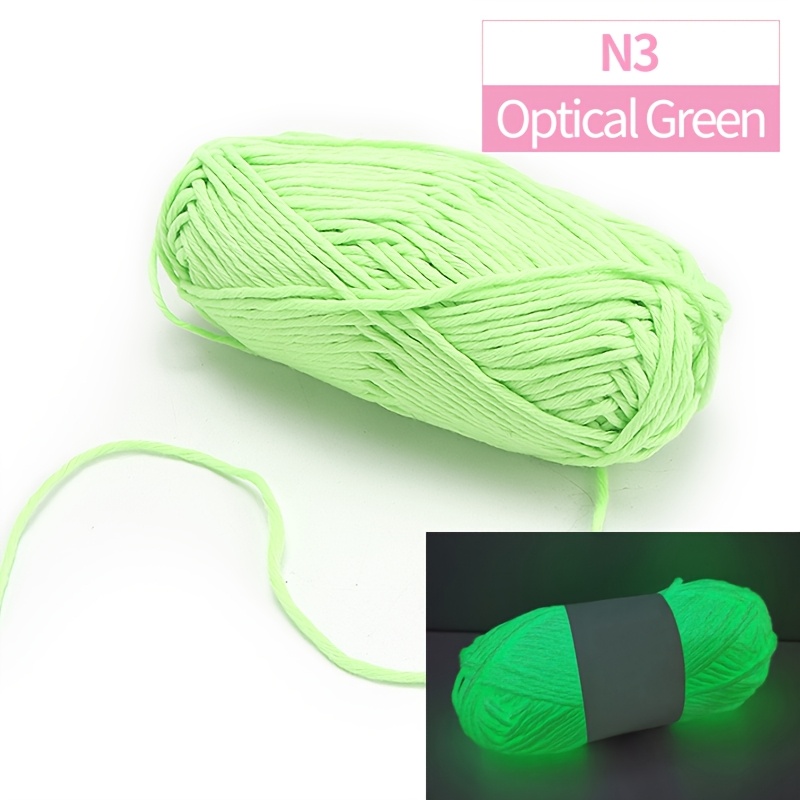 TEMU 1pc Of Soft Luminous Yarn, 100% Polyester Yarn, Suitable For Handmade Diy Knitting And Crochet Projects, Available In Multiple Colors,