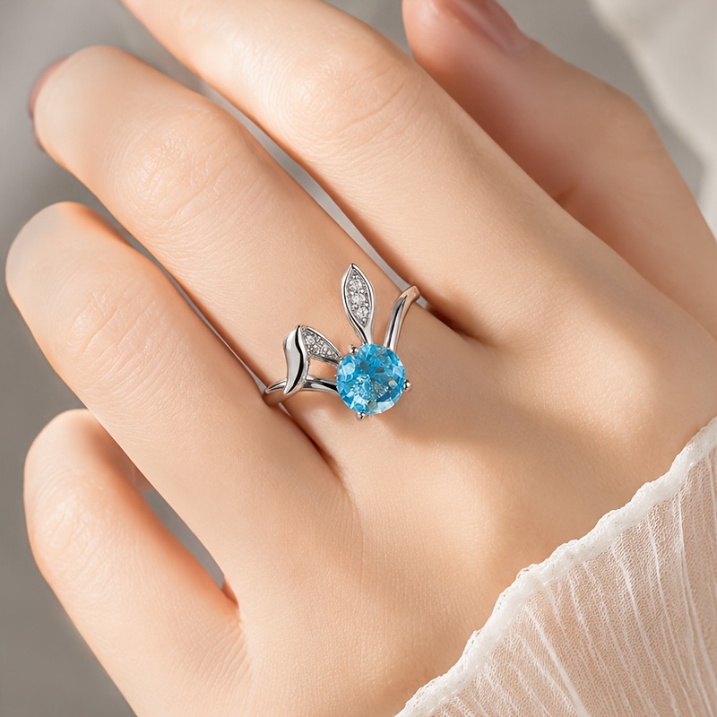 Niche Women's Little Rabbit Open Ring, Holiday Accessory