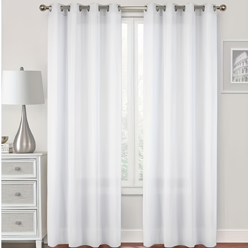 TEMU Cortina transparente de para sala y dormitorio, capa única (disponible en varios colores, tamaño 140x260 cm), Cortinas para Dormitorio,Cortinas