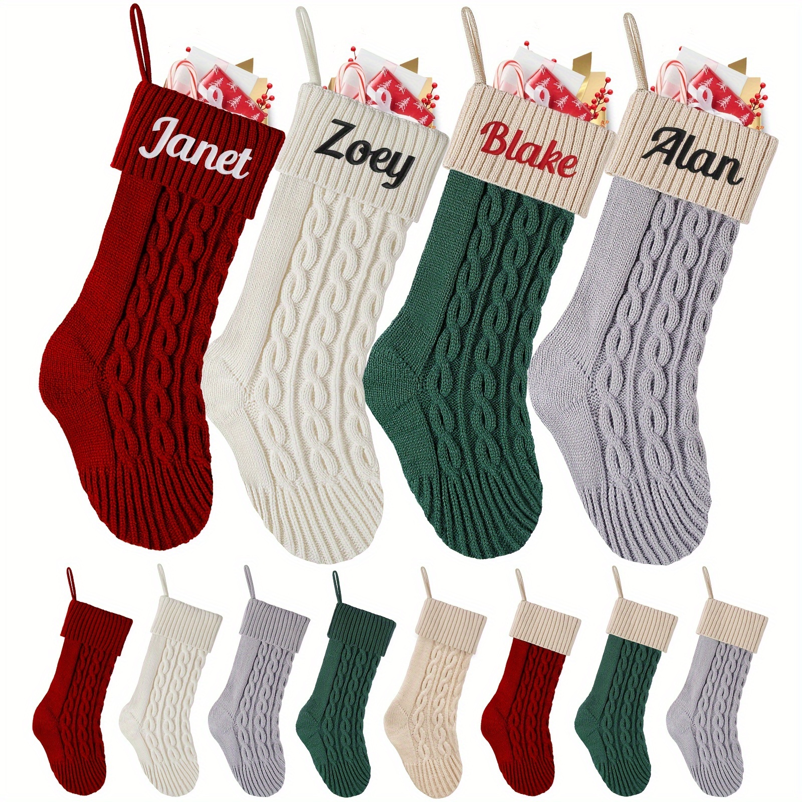 

Customizable Christmas Stockings, Personalized Embroidery Hanging , 18- Polyester Christmas For & Decorations, No , 1-