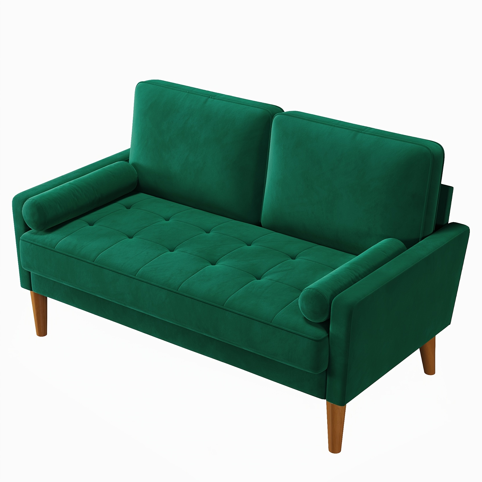 Small 2 Seater Sofa, Comfy Velvet Couch with Spring Cushion