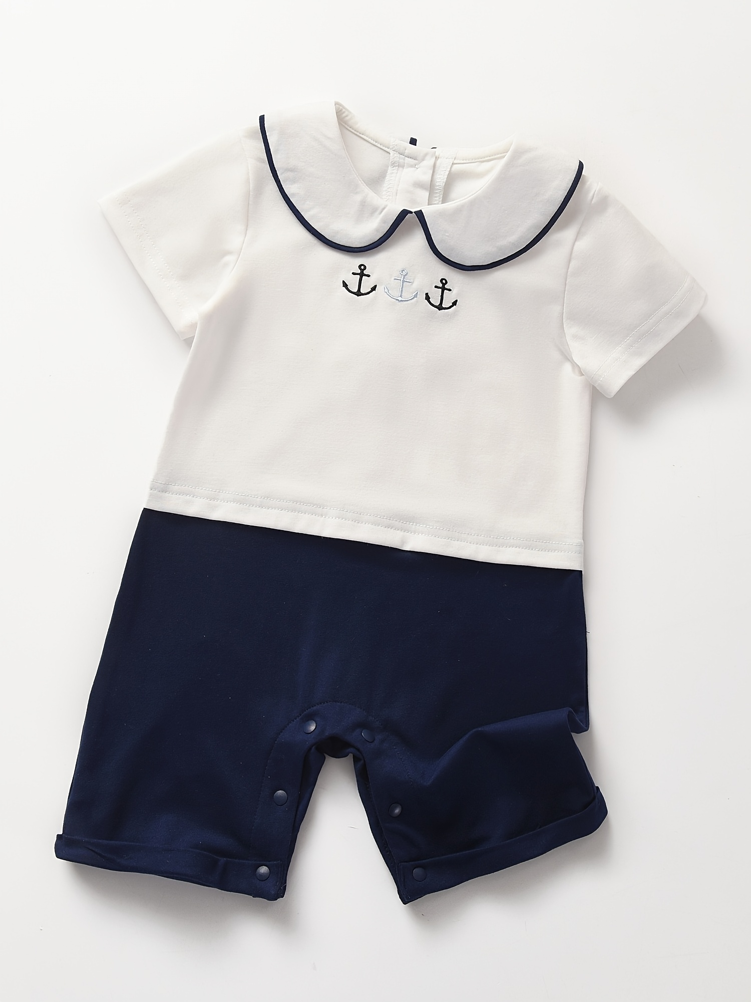 contrast romper short sleeve summer outfit Temu Oman