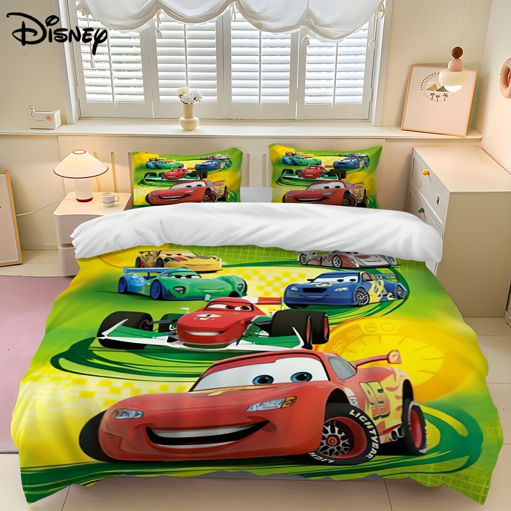3D Auto-Bettwäsche Set – 135x200 Cm Mit 2 Kissenbezügen 50x75 Cm, Aus Mikrofaser, Für Kinder & Jugendliche