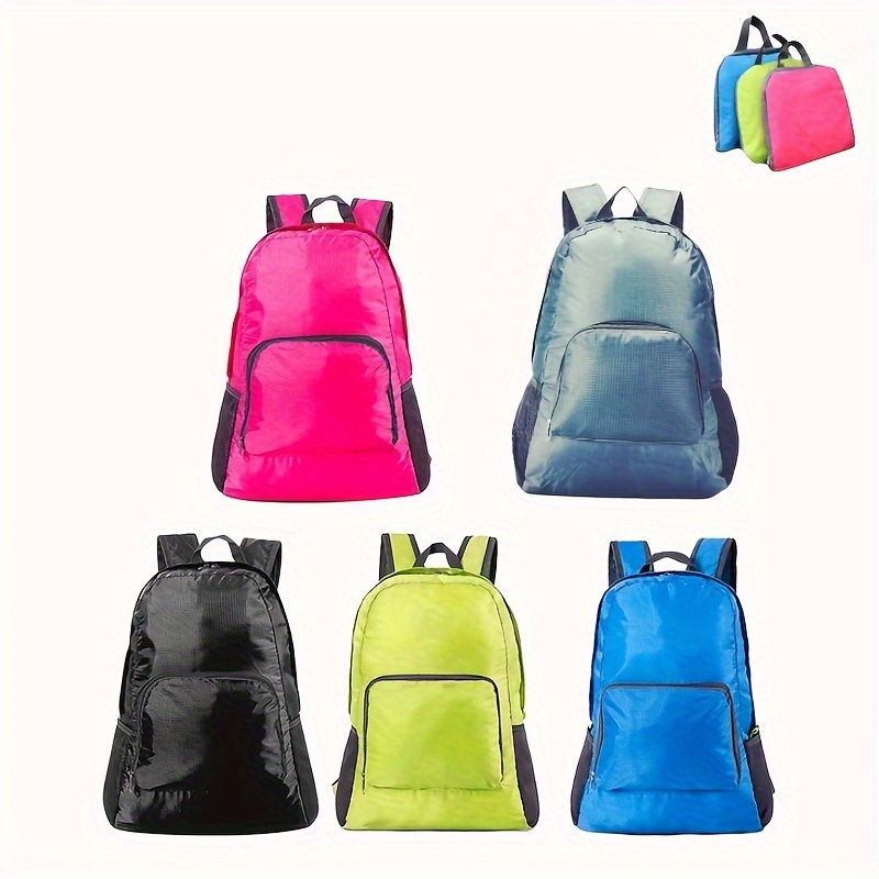 

Folding Backpack Ultra-lightweight Portable Sporty Backpack For Men Women, Solid Color Outdoor Bags, Gifts Bags