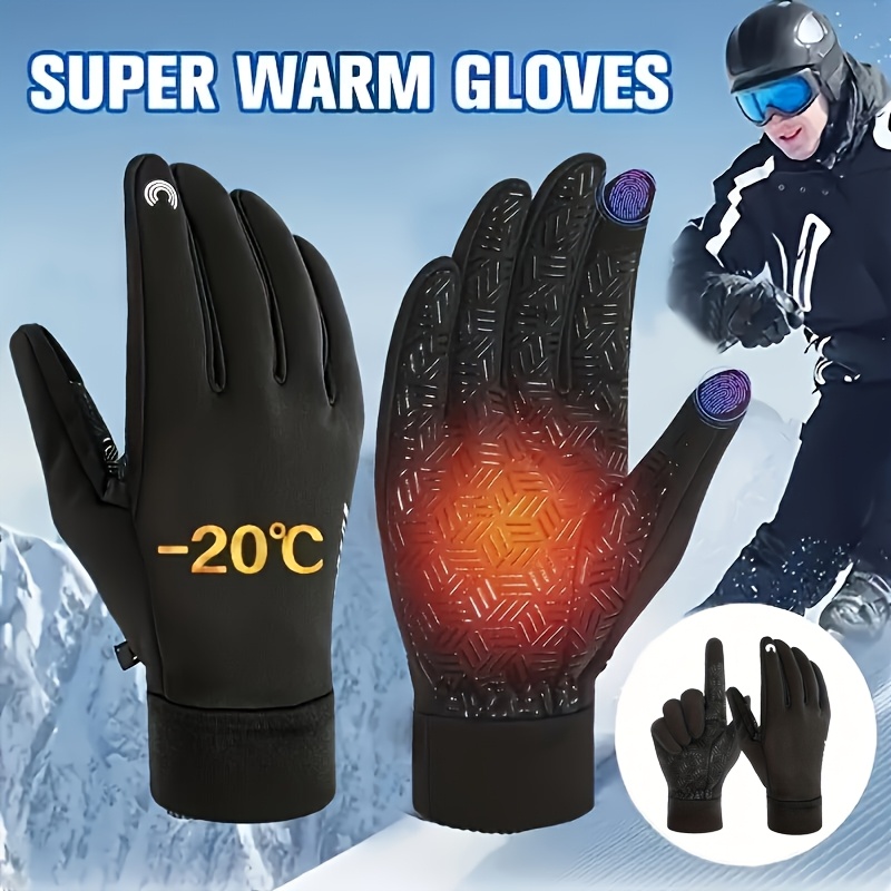 

Rigwarl 1 Pair Of Unisex Winter Warm, And Screen Gloves - Suitable For Outdoor Cycling And Other Sports