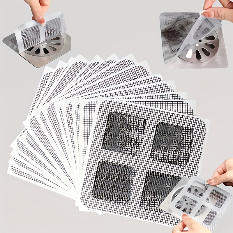 50 100 self   hair catching stickers suitable for showers kitchen sinks and bathroom drains clog prevention drain covers hair filters for shower drains