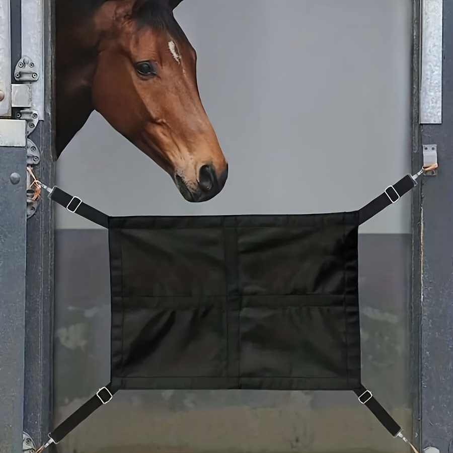 

Easy-install Adjustable Horse Stall Guard - Polyester, Black