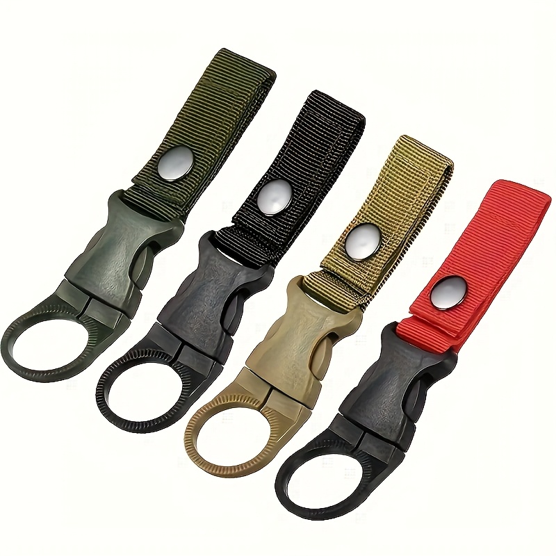 TEMU 4pcs Of Sports Outdoor Water Bottle Clips, Portable Bottle Rope Clips, Multifunctional Water Bottle Waist Belt Backpack Clips, Water Bottle