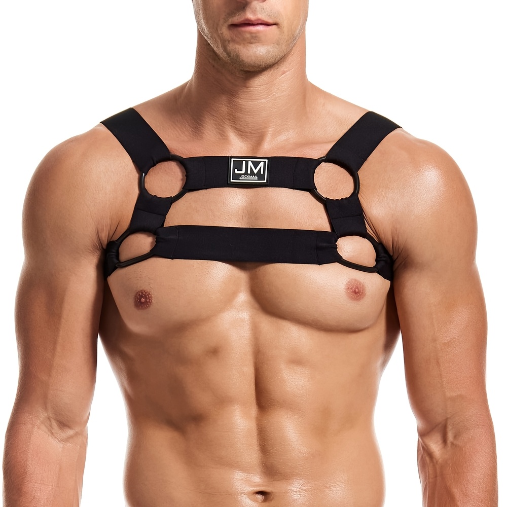 Jockmail Stretch Suspender Men's Sexy Apparel Harness Sports Chest Support Elastic Band