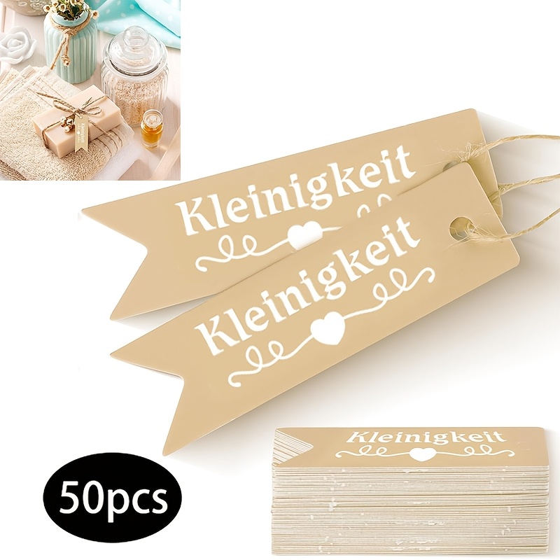 Image of 50pcs Of Gift Tag Cards, Decorative Cards With 'love', Thank You Tags, Gift Labels With For Decoration, Birthdays, And Thank You Notes