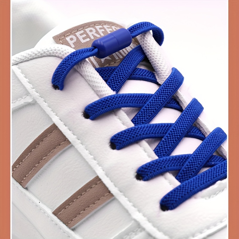 1 Pair Vibrant Elastic No-Tie Shoelaces for Sneakers - Quick & Easy Slip-On Design, Durable Acetate Fiber, Assorted Colors