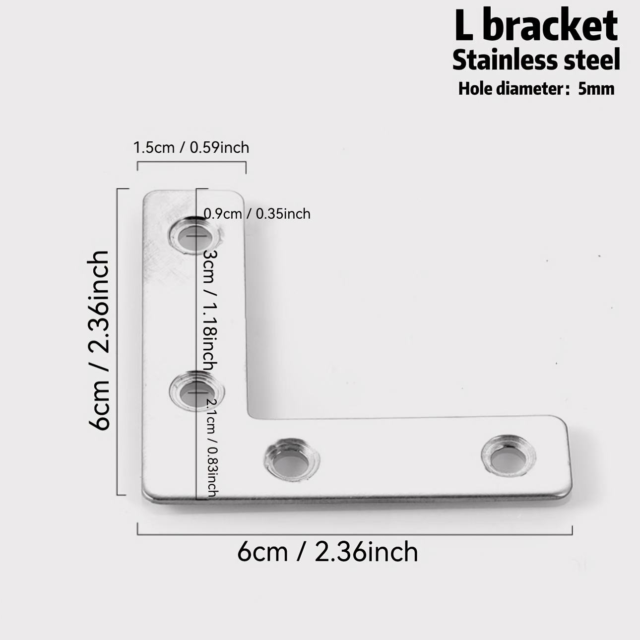 TEMU 50pcs Set, Including 10 Stainless Steel L-shaped Brackets And 40 Mounting Screws, Used For Right Angle Support Connectors For Wooden Chairs,