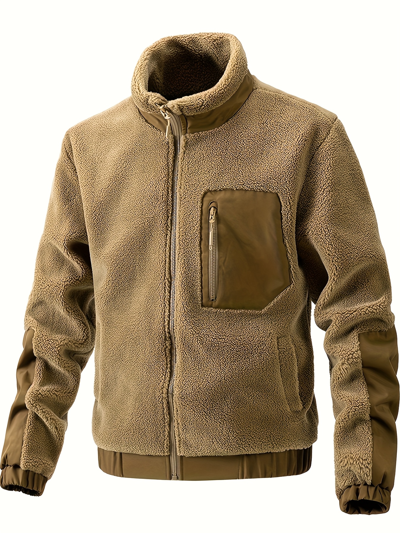 Chaqueta de Lana para Hombre Otoño e Invierno, Chaqueta Polar Casual con Cuello Alto, Nuevo Chaqueta Cómoda, Cárdigan, Ropa de Exterior para Hombre