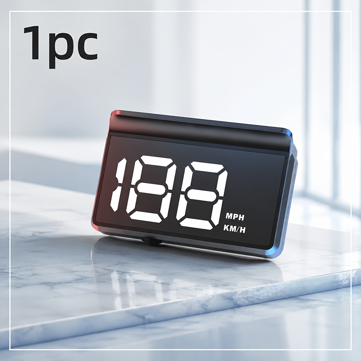TEMU 1pc - Car Display, Mini Digital Car Speedometer, Switchable Between Km/h And Mph Speedometer, Plug And Play Windshield Projection Hud Display,