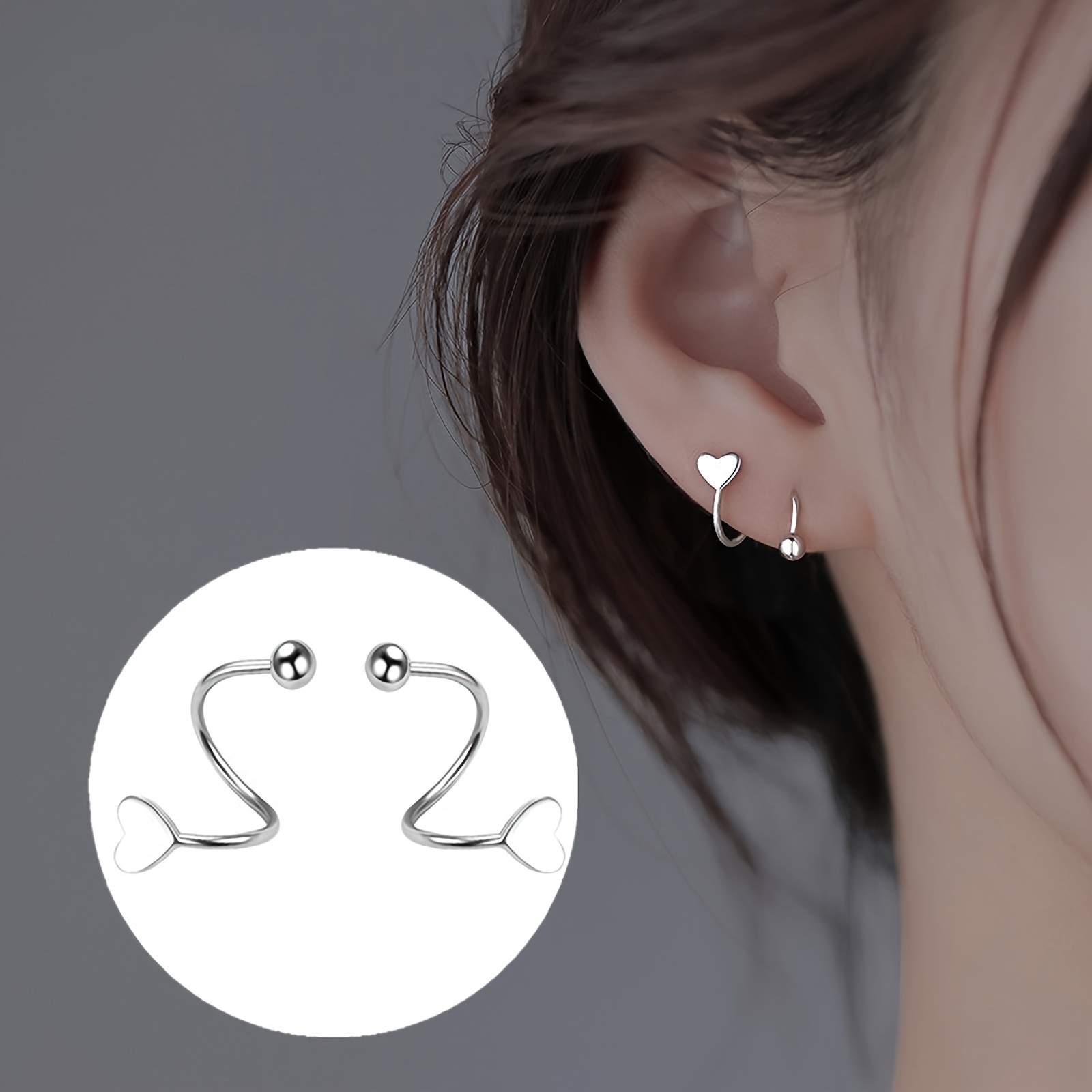 

1 Pair Elegant -shaped Alloy Earrings For Women, Simple , Stainless Steel Post, Versatile For & Gifting