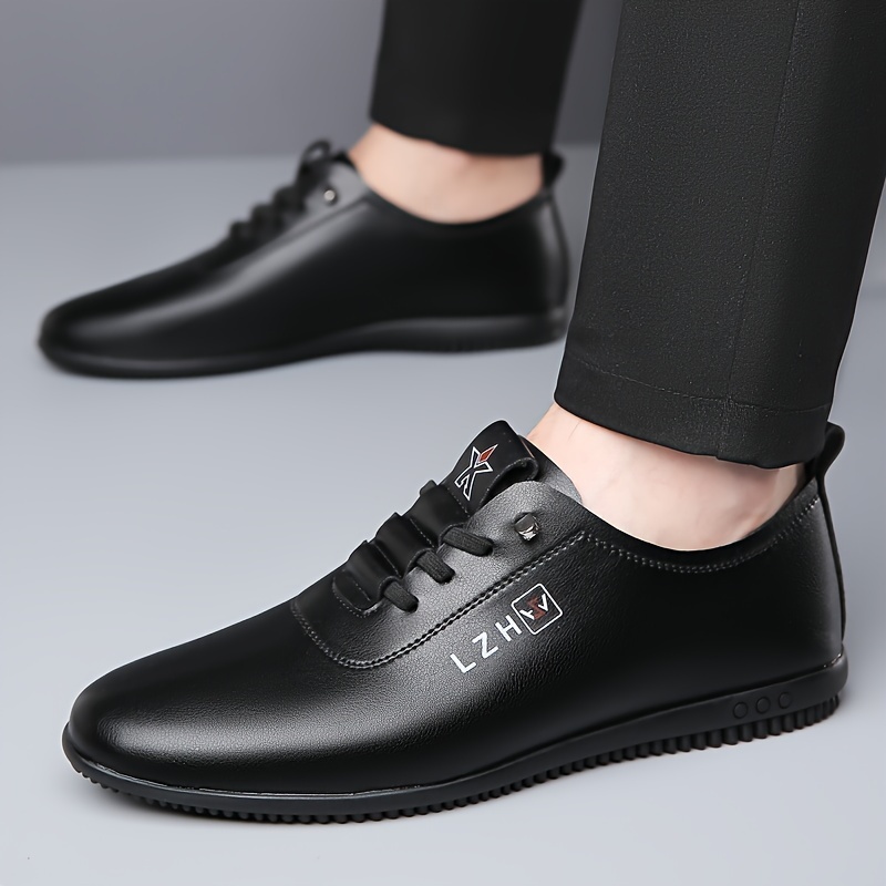 mens solid color walking shoes comfy non slip shoes for mens outdoor activities details 3