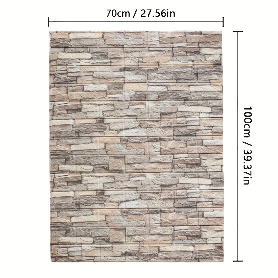 TEMU 1 pezzo 70x100 cm/27,56x39,37 pollici carta da XPE 3D texture resistente all'umidit� e agli urti, decorazione per pareti in schiuma (spessore 3